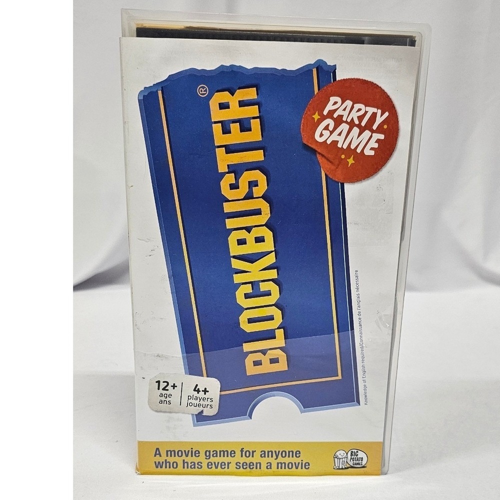 Blockbuster Party Game Big Potato Games Movie Trivia VHS Style Case 4+ Players